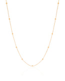 Choker à maillons et petites billes – Plaqué or 18 carats (35 cm)
