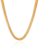 Collier maille cobra 8 mm – Plaqué or 18 carats (40 cm)