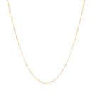 Grumet Long Necklace with 18K Gold Plated Plaques - 80 cm