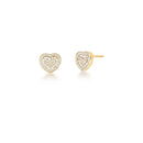 Heart Baguette Zirconia Earrings – 18K Gold Plated