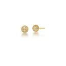 Half Sphere Zirconia Stud Earrings – 18K Gold Plated