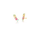 Colorful Crystal Ear Cuff – 18K Gold Plated