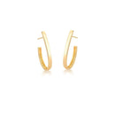 Classic Smooth Half Hoop Earrings – 18K Gold Plated