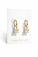 Boucle d’oreille pendentif zircone plaqué or 18k Médium