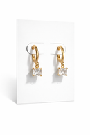 Boucle d’oreille pendentif zircone plaqué or 18k Petite